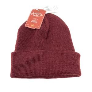 American Needle Unisex Burgundy Beanie Knitted NEW